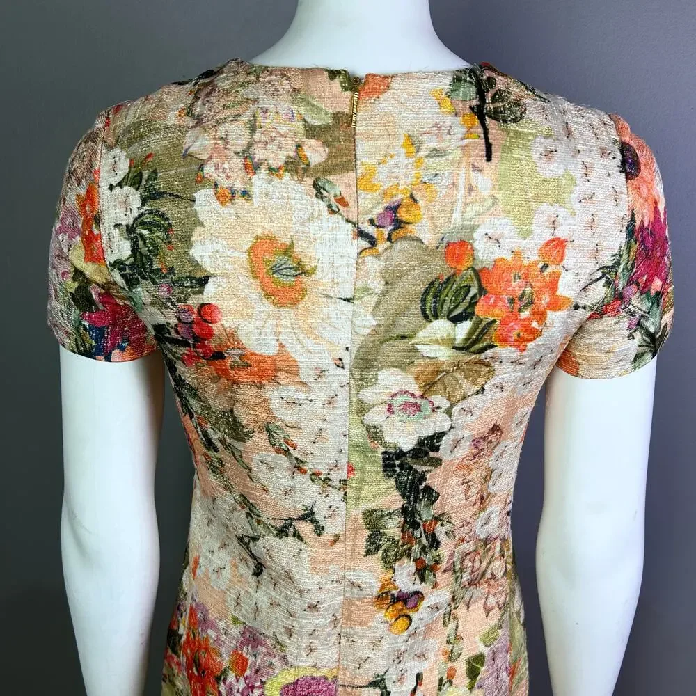 Tory Burch Dress size 2 Kaley Floral‎ Tweed pastel feminine work fairy corpcore